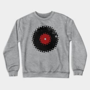 Vinyl Record with Halftone Crewneck Sweatshirt